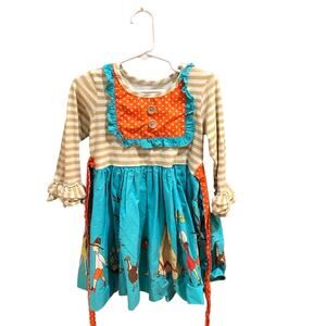 Eleanor Rose Thanksgiving Dress, EUC, Sz 3-4Y (3A)